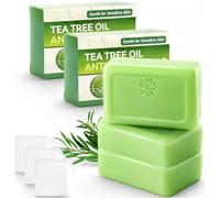 3 PCS Tea Tree Antifungal Soap Bar, Tea Tree Oil Soap for Body Face Hand