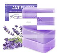 3 Pcs Tea Tree Oil Soap, 115g Deep Cleansing Botanical Bar with Tea Tree, Plant-Inspired Formula Natural Soaps for Sensitive Skin, Antifungal Soap for Face, Body, Hands (Purple)