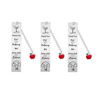 3 PCs Teacher Bookmark Thank You for Helping Me Grow and Learn Teacher Gifts for Women Men Teacher Birthday Graduation Teacher's Day Gift Appreciation Week Gifts from Students