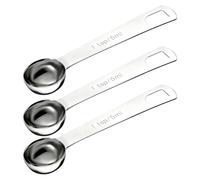 3 PCS Teaspoon Measuring Spoons, 5 Ml Measuring Spoons, Stainless Steel 1 Teaspoon Scoop, 1/3 Tablespoon Measuring Spoon, Short Handle for Precise Cooking, Baking and Spices Measurement
