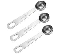 3 Pcs Teaspoon Measuring Spoons, Stainless Measuring Spoons 5 mL | 1 TSP | 1/3 Tablespoon for Cake Baking Kitchen Tea Soup Ingredients