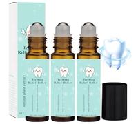 3 Pcs Teething Roller Gentle Teething Relief Roller with Soothing Oil Massage Roll on Easy to Carry