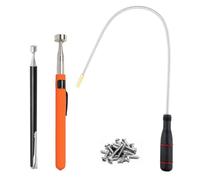 3 Pcs Telescopic Magnetic Pickup Tool, Magnetic Pickup Tool, Extendable Magnetic Pickup Tool with Non-Slip Handle, Flexible Handheld Magnetic Retrieval Tool with Pocket Clip (1.5LB 2LB 8LB)