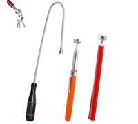 3 PCS Telescopic Magnetic Pickup Tool Set, Garage Tools Extendable Magnetic Pickup Tool, Flexible Grabber Pick Up Tools Suitable for Picking Up Screws Keys and Small Objects