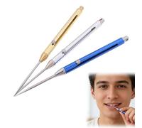 3 PCS Telescopic Titanium Toothpicks - Portable Metal Toothpick Set with Keychain, Reusable Retractable Toothpick for Travel, Camping, Outdoor, Picnic, Fruit Stick