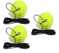 3 Pcs Tennis Trainer Ball, Training replacement Balls with String, Rebound Ball with Cord ideal for indoor and outdoor tennis practice with a bounce ball-durable