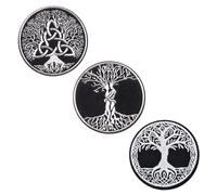 3 Pcs The Tree of Life Patch Glow in Dark Norse Myth Embroidery Funny Patches Military Fastener Iron On Sew On Applique Emblem Tactical Patches for Backpacks,Jacket,Clothes,Jeans,Hats,Vest,Bags