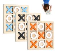 3 PCS Tic Tac Toe Game, Noughts and Crosses Game for Families Chess Board Classic Board Kid Interactive Family Set for Kids
