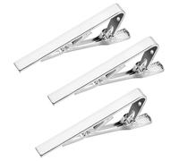3 Pcs Tie Bar Clip Set Silver Tie Clip For Men Regular Ties Necktie Anniversary Business Best Gift Skiny Necktie Meeting Bar Pinch Set Silver Black Tone Pack For Mens Clasp