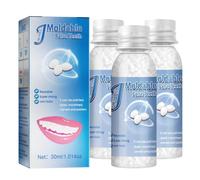 3 PCS Tooth Repair Kit, Tooth Filling Repair Kit, Moldable False Teeth Repair Beads for Temporary Tooth Filling, Fake Dental Repair Kit for DIY Tooth Gap Filling Emergency Use