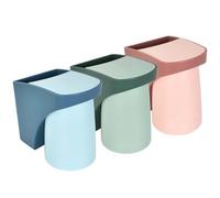 3 PCS Toothbrush Holder Wall Mounted with Cups, Teeth Brush Magnetic Wall Holders Drill Free Red Blue Green, Plastic Bathroom Toothbrush Holder and Cup