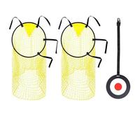 3 Pcs Top Bins Football Targets, Football Training Equipment, Football Net to Stop Ball Going Over Fence Yellow Soccer Goal Target Nets with Practice Targets for Shooting Practice