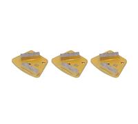 3 Pcs Trapezoid Grinding Disc, Diamond Grinding Shoes with 2 Long Teeth 30 Grit High Hardness, Trapezoid Grinding Pad Disc for Concrete Floor Paint Removal and Polishing with 6mm T