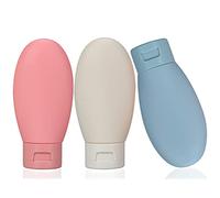 3 Pcs Travel Bottles Set,60ML Travel Bottles & Containers,Small Mini Empty Plastic Squeeze Bottles for Travel Toiletries,Shampoo and Conditioner with Storage Bag