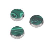 3 Pcs Trumpet Valve Cap, Metal Trumpet Valve Finger Button Standard Cap for (C309 Chrome