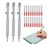 3 PCS Tungsten Carbide Scriber with Magnet with 20 Replacement Marking Tip Aluminium Etching Engraving Pen Rugged Scribe Tool Anti-Slip Design Scribe Pen for Glass Ceramics Hardened Steel Metal Sheet