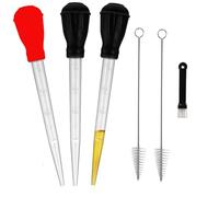 3 PCS Turkey Baster, Baster for Cooking, Large Pipette, Baster for Cooking, Bulb Barbecue Chicken Basting Cooking Pipette, Plastic Dropper Aquarium Injector for Cooking BBQ Grill Baking