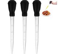 3 PCS Turkey Baster, Baster For Cooking, Large Pipette With Measurement Scale, Basting Syringe Meat Injector Syringe, For Food Grade Meat Baster For Turkey Chicken BBQ Kitchen Cooking And Aquarium Use
