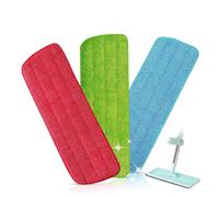 3 Pcs Ultra-Absorbent Microfiber Mop Pads, Spray Mop Replacement Pads Compatible with Addis - Washable Refills for Spray Mops, Non-slip Floor Cleaning