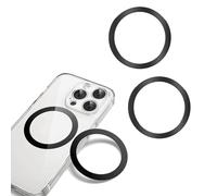 3 PCS Universal Metal Ring Sticker For MagSafe, Compatible with iPhone 16/15/14/13/12/11 Series, Galaxy, and Android Accessories (Black)