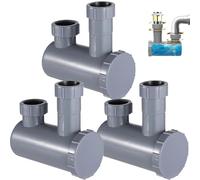 3 Pcs Universal Shampoo Bowl Sink Hair-P Trap - Professional Salon Shampoo Basin Drain Hose Kit with PVC P Trap & Hair Catcher for Beauty Salon Equipment & Shampoo Stations