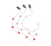 3 Pcs Valentine's Day Streamline Hair Extensions Hair Clips, Acrylic Love Heart Hair Pins DIY Cute Heart Hair Accessories Invisible Hair Side Comb for Women Girls