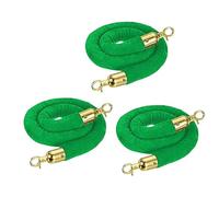 3 Pcs Velvet Stanchion Rope, Crowd Control Velvet Ropes with Snap Hooks, 2ft Red Carpet Hanging Rope for Events, Parties, Queue Management, and VIP Access