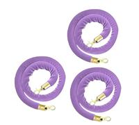 3 Pcs Velvet Stanchion Rope with Snap Hooks, 4.9ft Red Carpet Crowd Control Ropes, Luxury Event Hanging Ropes for Parties, Queue Management and VIP Access