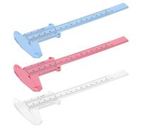3 Pcs Vernier Caliper 6 Inch150 mm Mini Plastic Caliper Double Scale Ruler Measuring Tool Plastic Sliding Measuring Device for Jewelry Carpentry Office White and Blue and Pink