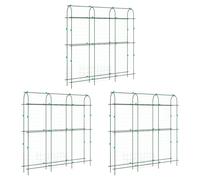 (3 pcs) vidaXL Garden Trellises for Climbing Plants Stand Plant Support U-Shape Steel