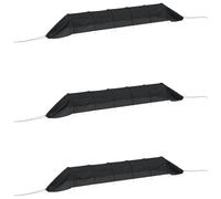 (3 pcs) vidaXL Netting Tunnels Insect Protection Net Black Steel and Polyethylene