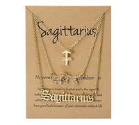 3 Pcs Vintage Twelve Constellation Necklace for Women Friendship Necklaces Paper Card Necklaces Clavicle Necklaces Gift