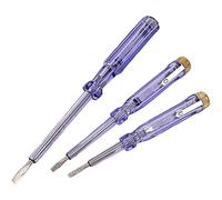 3 Pcs Voltage Testers Eletrical Pen Mains Ciruit Tester Insulted Detector Screwdriver Electric Pen Power Cable Testing (127mm+145mm+185mm)