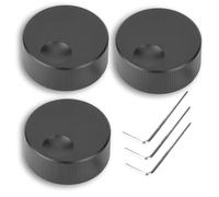 3 PCS Volume Control Knob, 32x13mm Electronic Control Potentiometer Knob for 6mm Potentiometer, Frosted Solid Aluminum