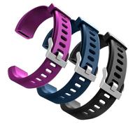 3 Pcs Watch Bands Replacement for ID115plus HR, Very Fit Pro Activity Fitness Tracker Wrist Bands Set, Multicolor Veryfitpro Smart Watch Strap Replacements (Purple Blue Black)(Not including the main