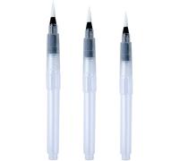 3 Pcs Water Brush Pens Set, 3 Sizes Tips, Refillable Watercolor Brushes, for Blending Colors Creating Shades Watercolor Set Kids Adults Artist Professional, Art Paintbrush Sets