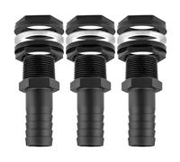 3 PCS Water Butt Connector Kit, Waterbutt Hose Connector with 25mm Barb, Water Butt Diverter Kit for Efficient Water Collection, Plastic Construction with Double Thread Design