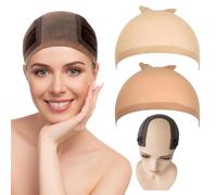 3 Pcs Wig Grip Cap, 4 * 5 Inch Transparen Non-Slip Wig Cap Wigs Grip Caps for Women, Adjustable Wig Caps To Hold Wig In Place, Comfortable Wear for Daily Use, Performance and Parties
