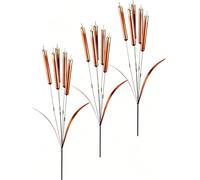 3 Pcs Wind Chimes Copper Garden Stake, Large Handmade Metal Garden Sculpture, Rust-resistant Kinetic Yard Art Decor For Patio Lawn Walkway(30cm)