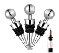 3 Pcs Wine Bottle Stoppers, Reusable Bottle Saver Sealer Wine Corks, Champagne Bottle Stopper for Red/White Wine, Champagne & Liquor - Leak-Proof Bottle Savers