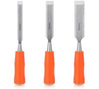 3 Pcs Wood Chisel Sets,Wood Chisel for Woodworking DIY, Wood Carving Chisels with Bevel Edge and Ergonomic Handle, Chizzle Set for Wood Carving Sculpting Carpentry Wood Tools 12mm, 19mm, 25mm