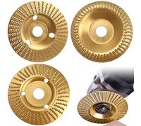 3 Pcs Wood Grinding Wheel 125mm, Inner Diameter 22mm, Wooden Grinding Disc, Sanding Carving Rotary Tool, Angle Grinding Wheel, Shaping Discs, for Angle Grinder
