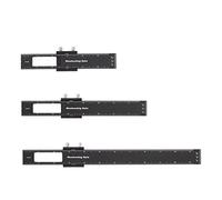 3 Pcs Woodworking Ruler Set, Aluminum Alloy T Type Scribing Marking Measuring Ruler with Slide Stops for Precision Carpentry and DIY Projects