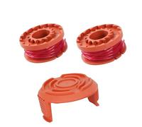 3 PCS Worx Strimmer Spool Replacement for WG151/WG163E Series/WA0004-0.065" (1.65mm) Autofeed Nylon Line, Lawn Trimmer Spool Line Replacement Accessories(2 Spools, 1 Caps)