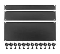 3 Pcs1U,2U,4U Blank Panel Metal Rack Mount, 19 Inches, Filler Panel Mount Spacer Rack Blanking Panel Kit for Enclosure Server Rack Cabinet Black