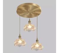 3 Pendant Light Milk Glass Chaner Long Cluster Rose Flower Pendant Lighting for Stairwell Vintage Mid Century Modern Ceiling Hanging Lamp for Dining Room Kitchen Island Farmhouse
