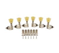 3 per side Guitar Locking Tuners 21:1 Locking Tuning Keys Tuning Machine Heads with Aged Keystone Handle for Acoustic Guitars/USA Les Paul/LP/SG/ES Guitars Nickel