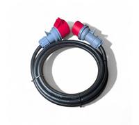 3 Phase 16A 5 Pin 415V IP44 Extension Lead 3m IEC 60309 3P+N+E Red - H07RN-F Heavy Duty Rubber Cable - PAT Tested (3 Metre)