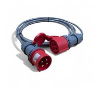 3 Phase 32A 4 Pin 415V IP44 Extension Lead 5m - IEC 60309 3P+E Red - SY Ultra Heavy Duty Armoured Cable - PAT Tested (5 Metre)