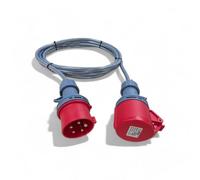 3 Phase 32A 5 Pin 415V Extension Lead 3m IP44 Red IEC 60309 3P+N+E SY Heavy Duty Armoured Cable PAT Tested 3 Metre